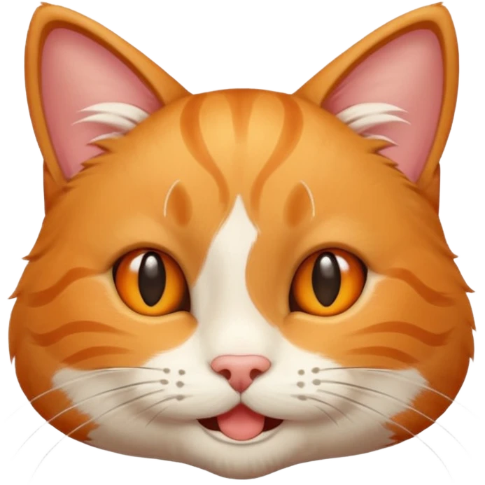 smiling cat face, simple and cute emoji