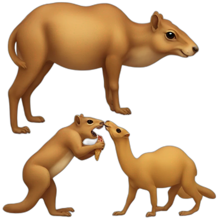 squirrel eating camel emoji