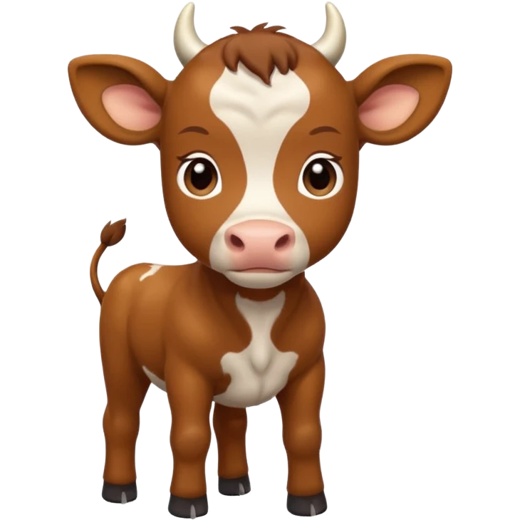 High resolution of A calf emoji