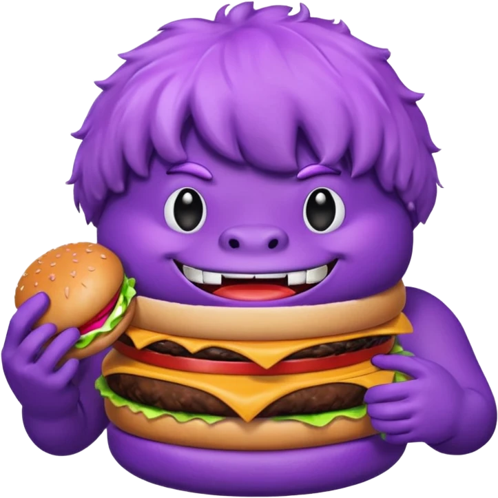 Grimace eating  emoji