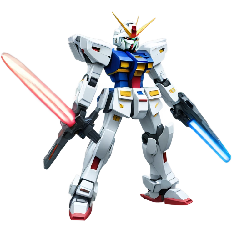 Gundam with beam saber emoji
