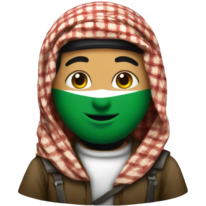 palestinian wearing keffiyah emoji