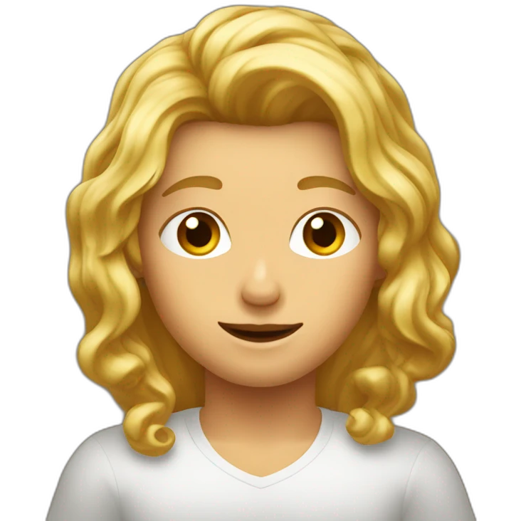 Old belgium gold hair dinking coffee emoji