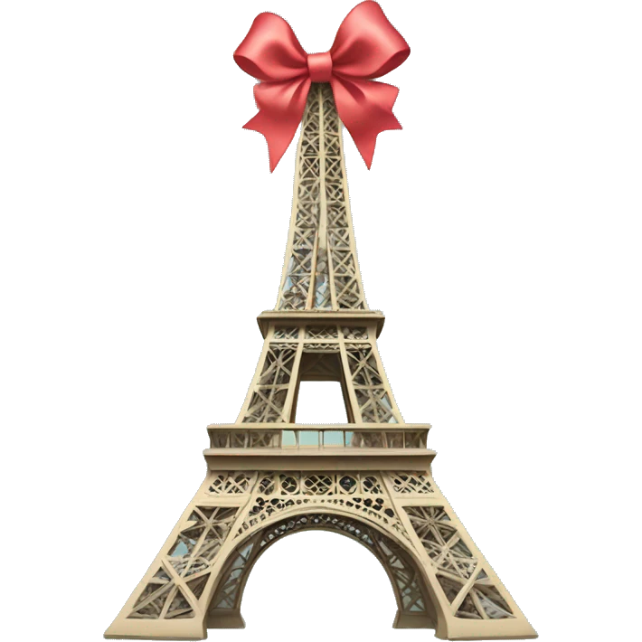 Eiffel Tower with a bow on top emoji