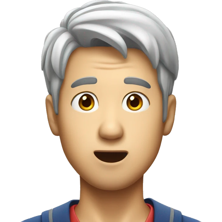 Japan man have a surprised  emoji