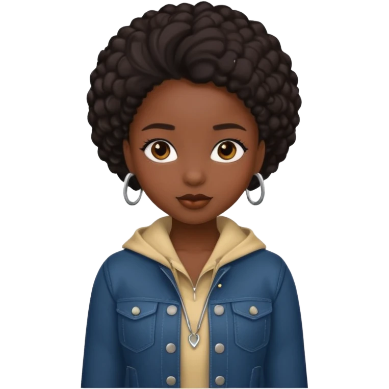 Cute outfit black girl emoji