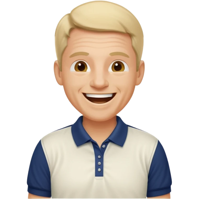 Profesor de tenis riendose emoji