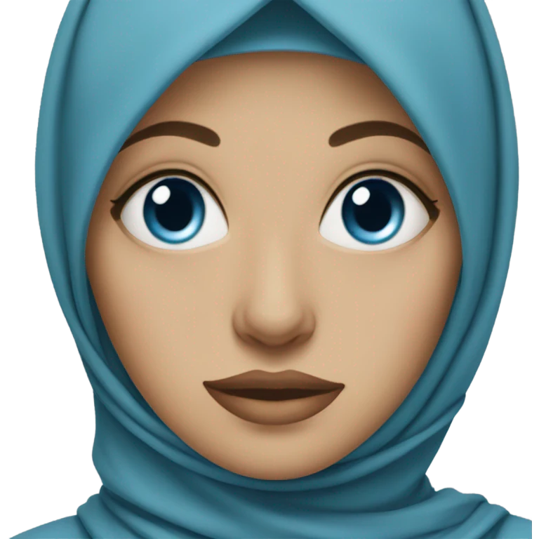 hijabi with blue eyes emoji