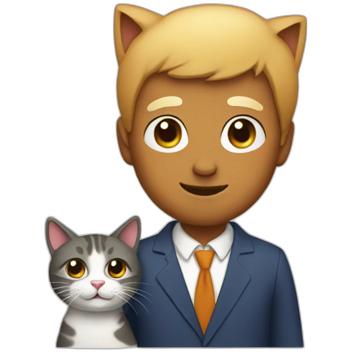 Cat with man emoji