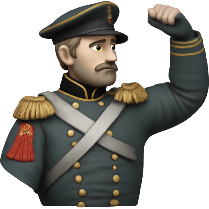 soldier in the Crimean War with a plaster cast on his arm emoji