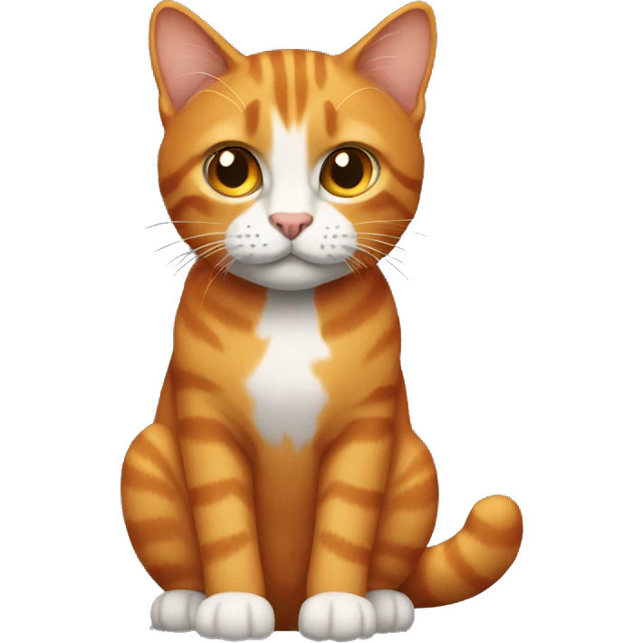 Dark Orange tabby full body emoji
