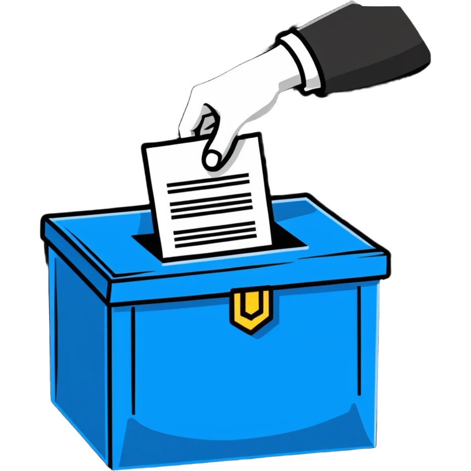 Sticker of ballot box with Admin Bewerbungen emoji