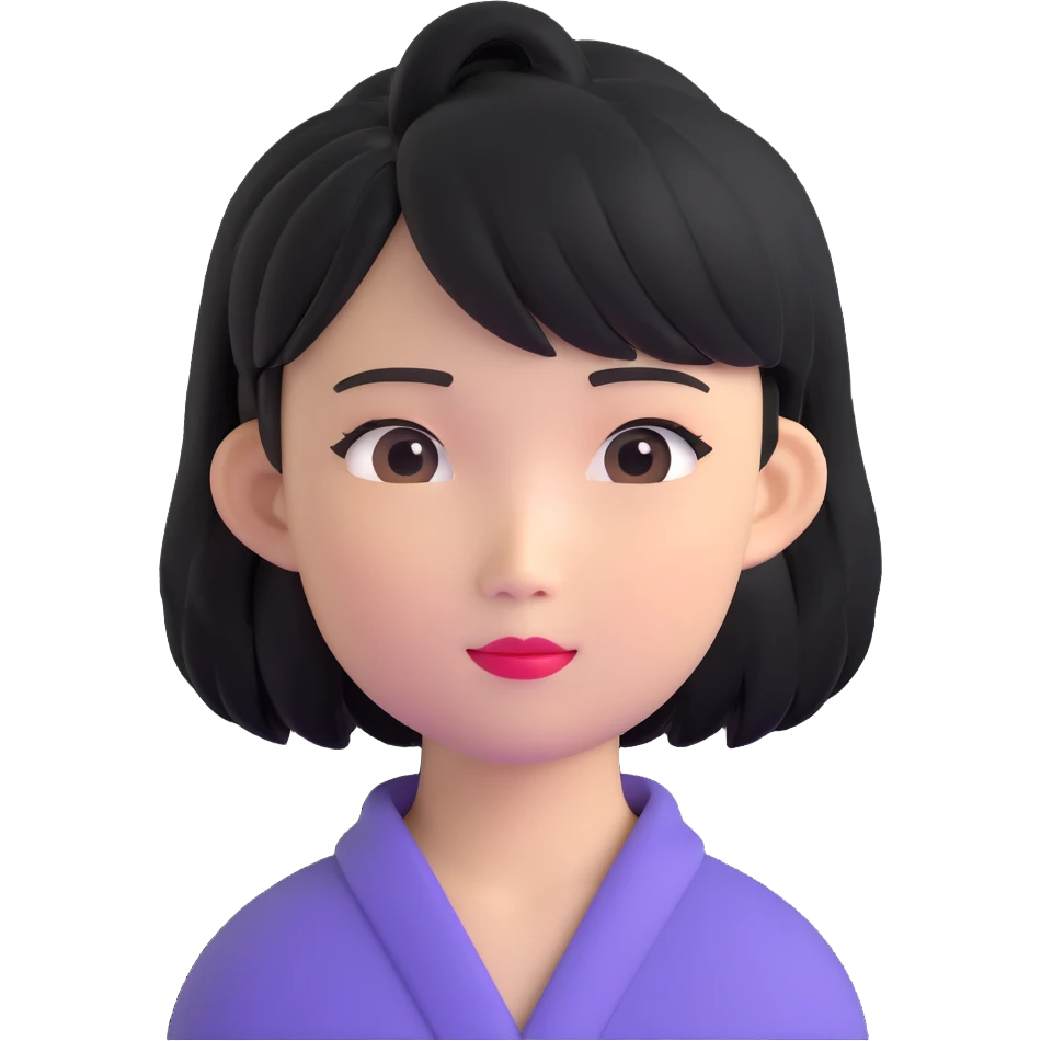 Asian girl with hairstyle like Tate McRae emoji