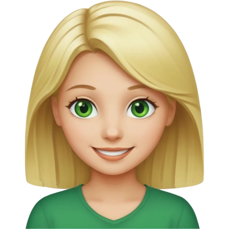 Girl blonde Green eyes emoji