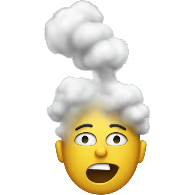 Face blowing smoke emoji