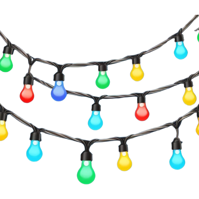 Christmas lights emoji