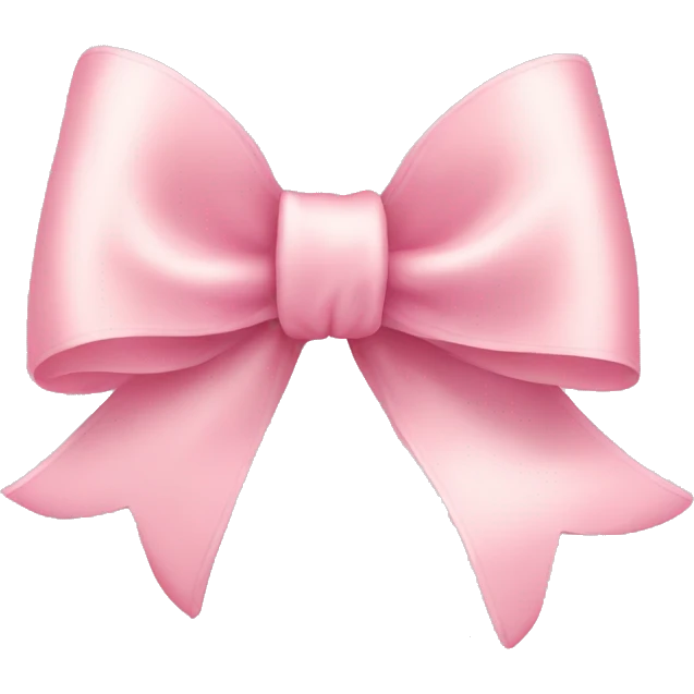 light pink ribbon bow emoji