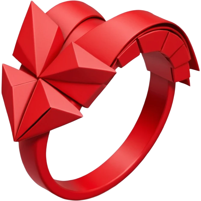 paper origami heart ring emoji