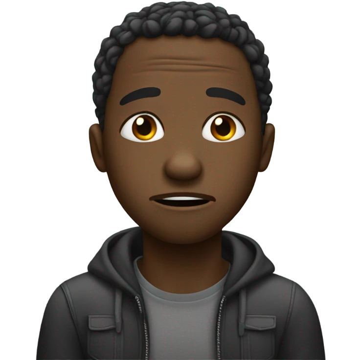 Black man crying emoji