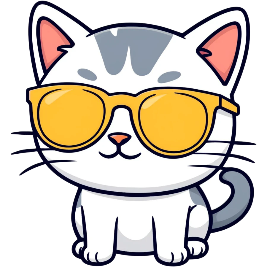 Cat with sunglasses emoji