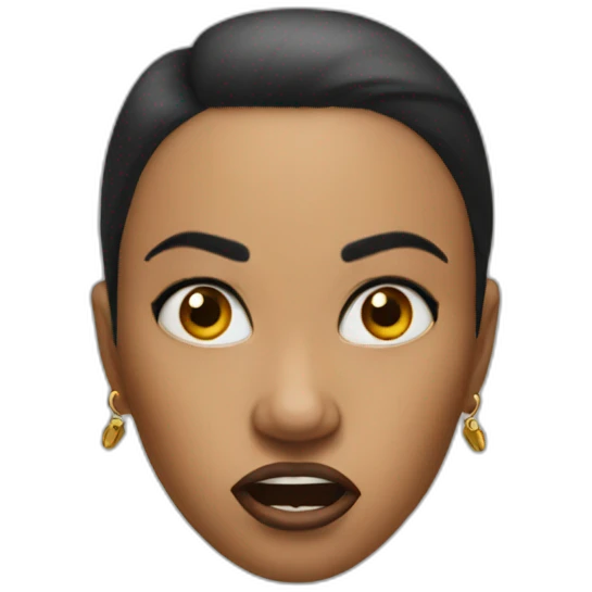 woman angry with pencil tattoo emoji