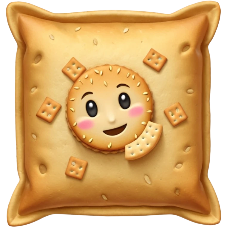 un tas de crackers aux graines emoji