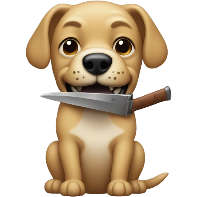 dog with a machete emoji
