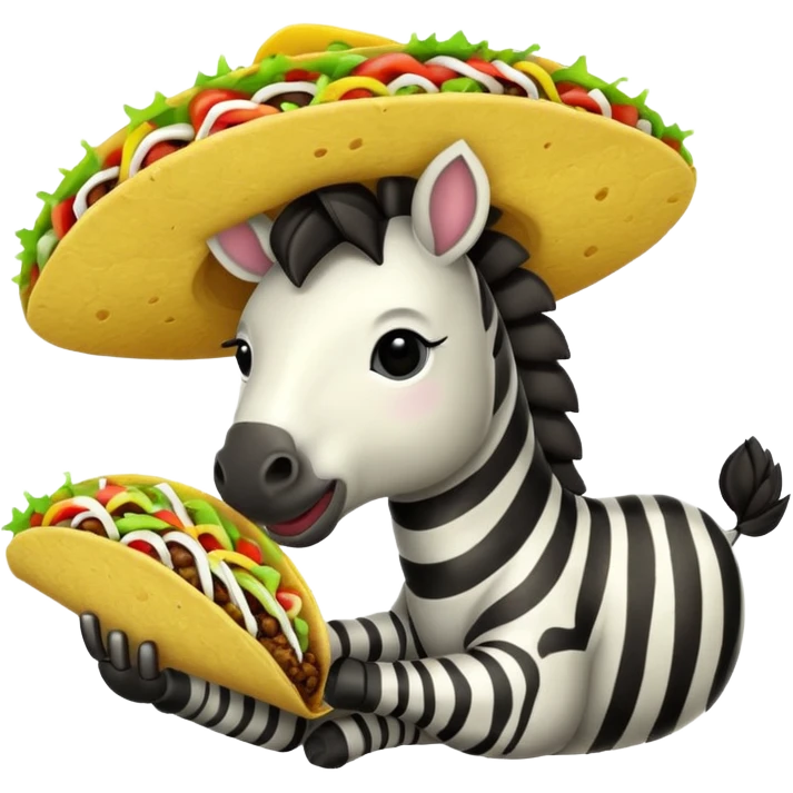 taco eating zebra emoji