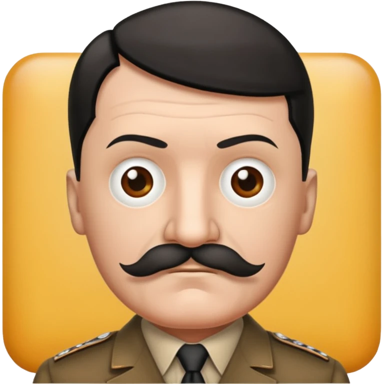 Emoji Adolf hitler avec une moustache carrée emoji