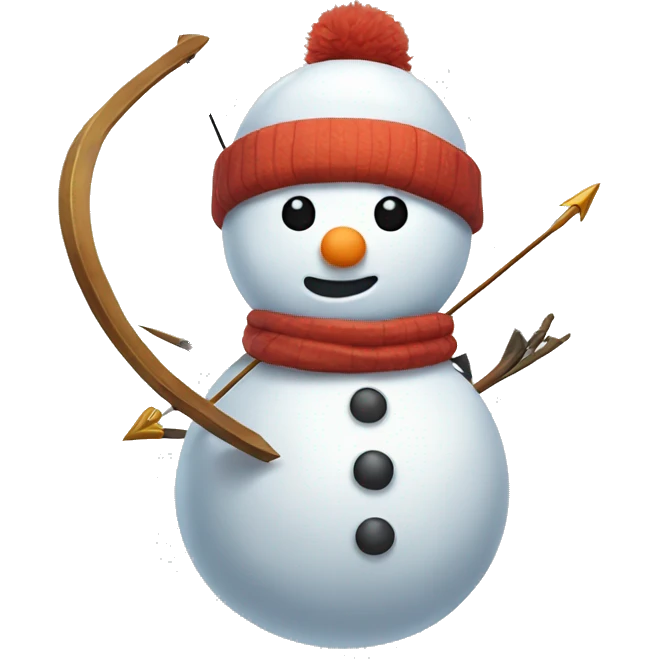 snowman with bow and arrow emoji