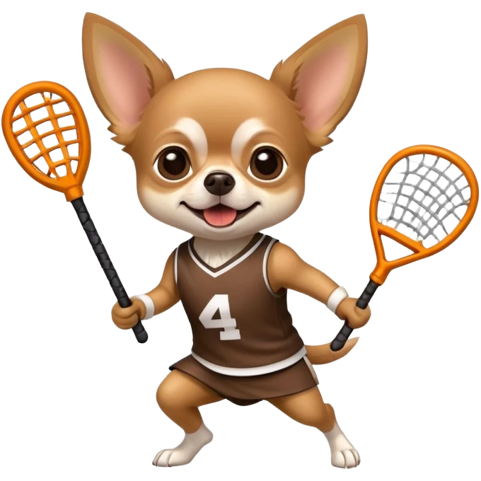 Chihuahua playing lacrosse emoji