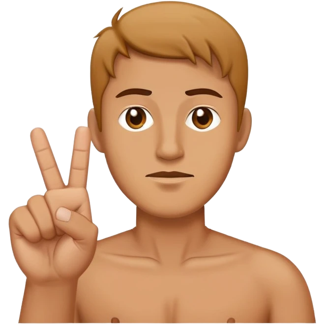 man sticking up middle finger emoji