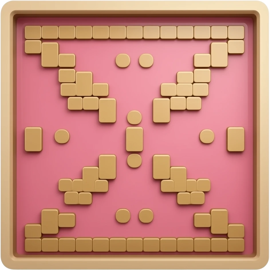 Pink gold rummikub bordgame emoji