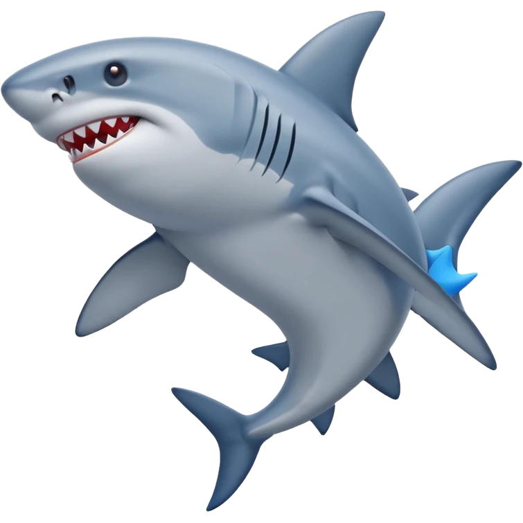 Shark with 3 legs wearing blue Nike shoes emoji