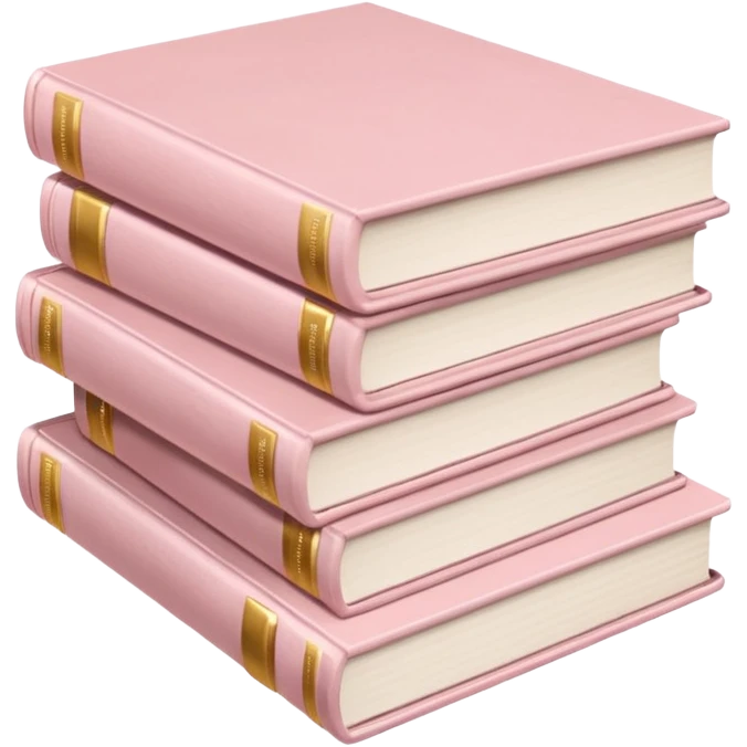 Stack of pale pink books emoji