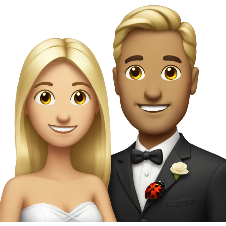 Attractive Married couple and a ladybug  emoji