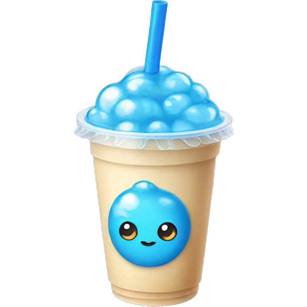 Blue bubble tea emoji