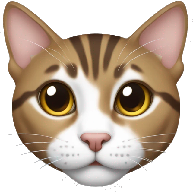 Brown and white tabby laying emoji