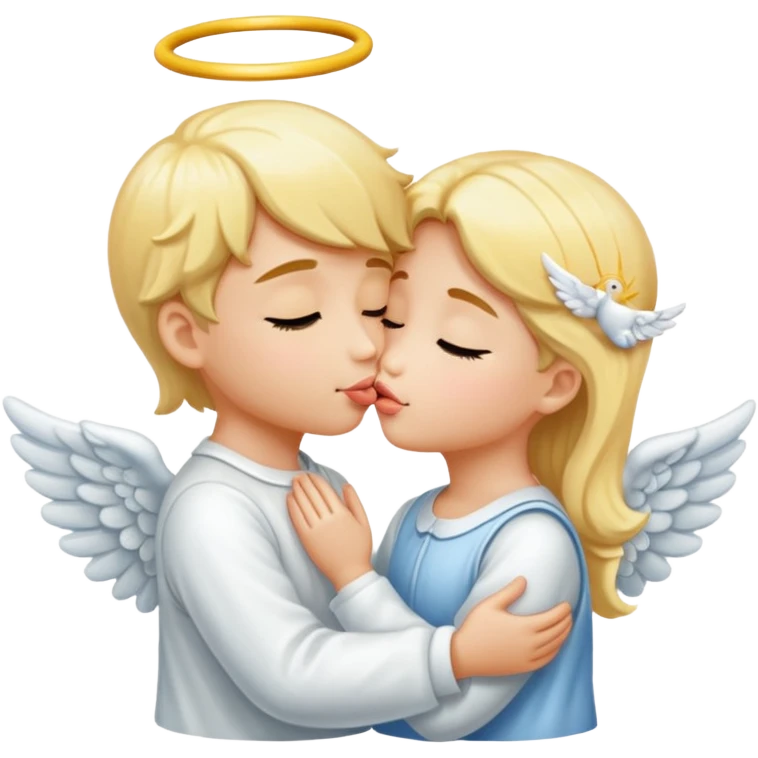Sweet angelic kiss emoji emoji