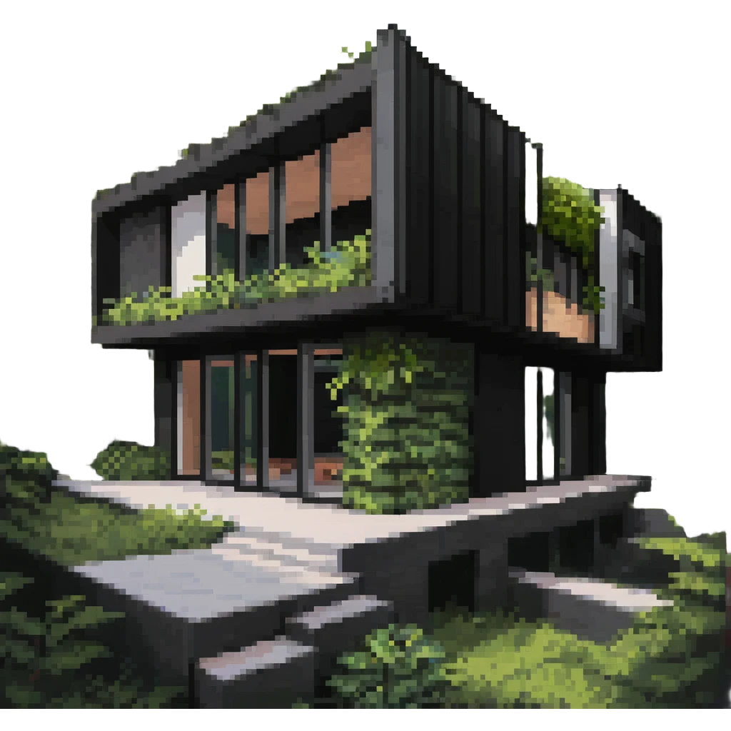 eco-friendly retreat under construction with greenery emoji