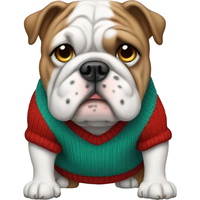 Bulldog in sweater emoji