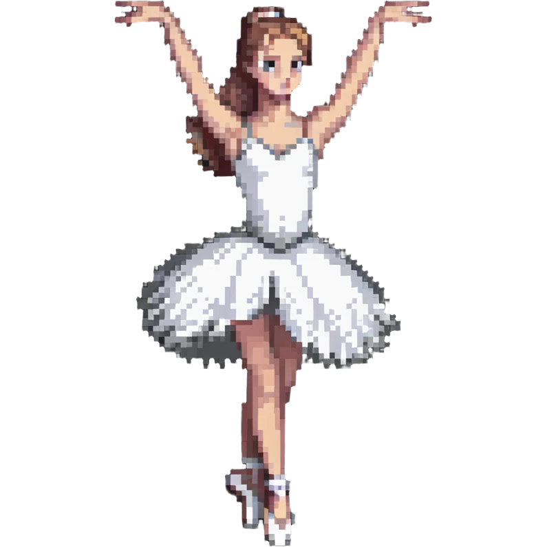 ballerina dancing on pointe shoes with arms in fifth position emoji