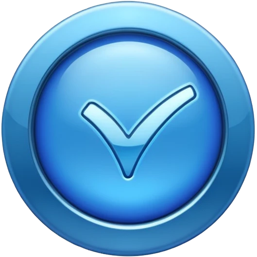 Blue tick verification mark emoji