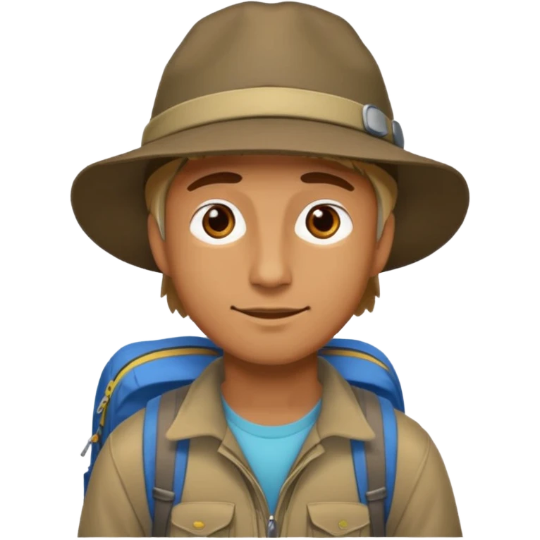 memoji face iphone: men, a solo hiker emoji