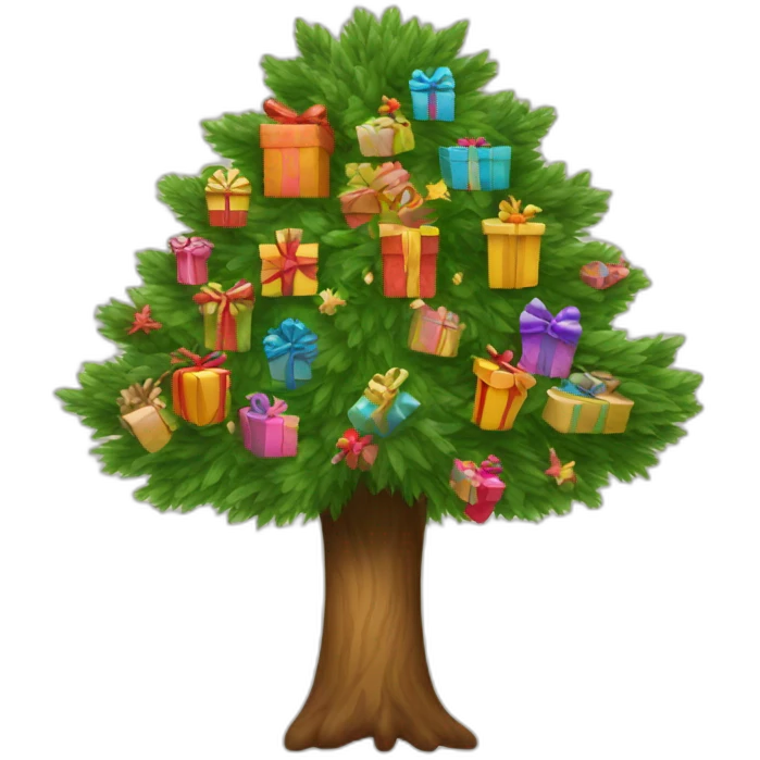 tree made of gifts emoji