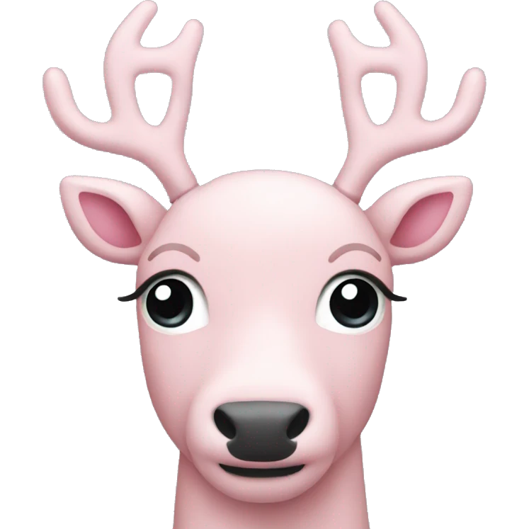 Light pink reindeer  emoji