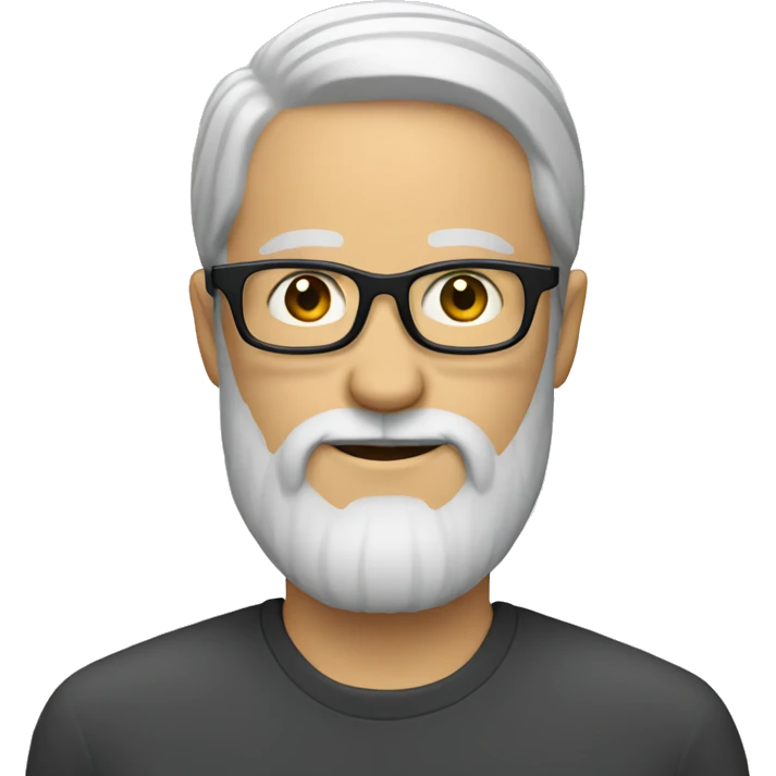white man with beard and glasses emoji