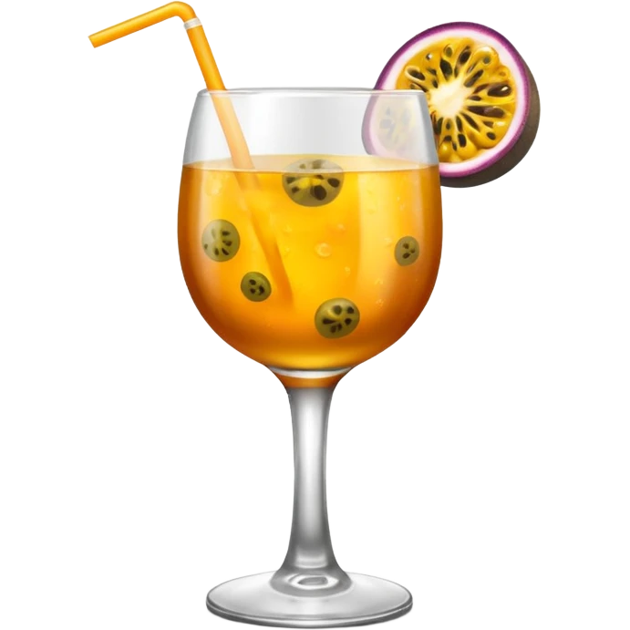 passionfruit & mango cordial in glass emoji