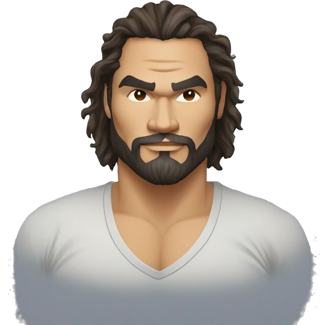 realistic jason momoa wearing tee emoji