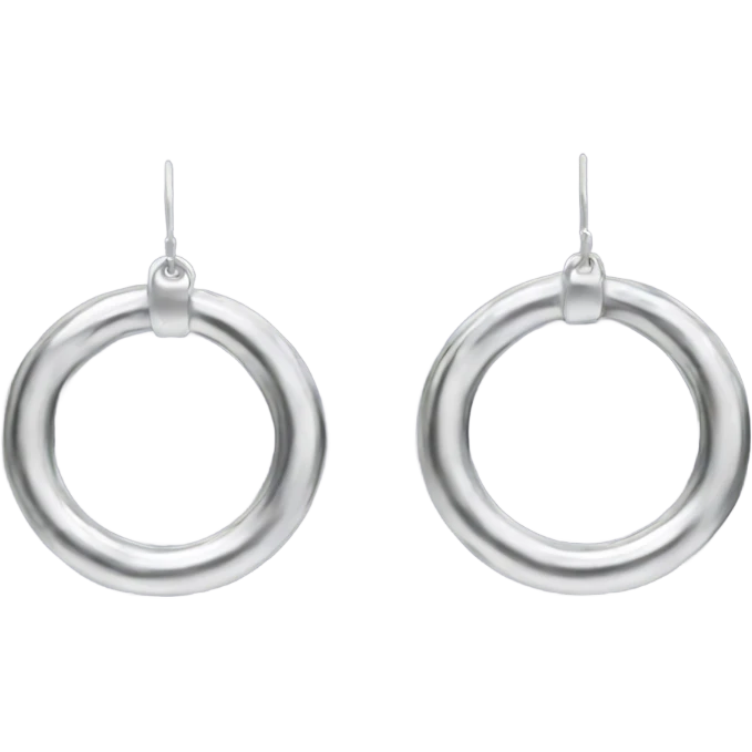 chunky silver hoop earrings emoji